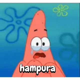 😀 Patrick Star Spongebob Squarepants hampura huilen, cartoon, patrick, ster, verdrietig whatsapp sticker