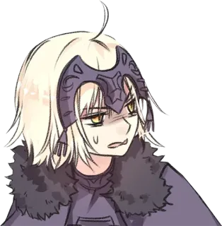 😓 anime, gadis, khawatir, karakter, ekspresi telegram sticker