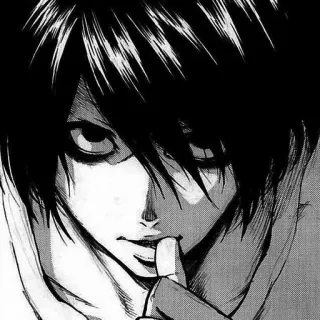 👨‍🎓 L Lawliet Death Note L Lawliet, Death Note, Anime, Manga, Detective, Pensiero telegram sticker