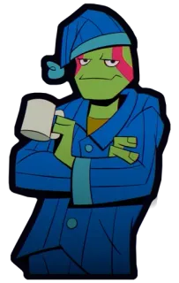 ☕️ Raphael Rise of the Teenage Mutant Ninja Turtles การ์ตูน, เต่า, ชุดนอน, ตัวละคร, แอนิเมชั่น, Rise of the Teenage Mutant Ninja Turtles telegram sticker