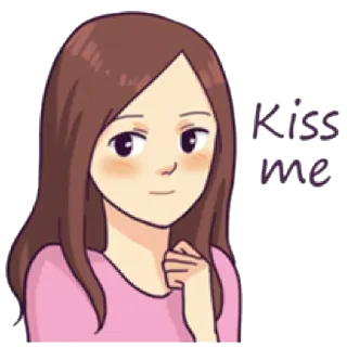 😗 Kiss me kus, meisje, liefde, verzoek, affectie telegram sticker