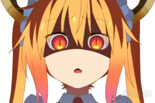 👹 Tohru Miss Kobayashi's Dragon Maid Anime, Rồng, Tohru, Maid, Dễ thương, Kawaii, Cô hầu gái rồng nhà Kobayashi telegram sticker