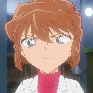 😒 Miike Naeko Detective Conan Anime, Detektyw Conan, Miike Naeko, Kreskówka, Postać telegram sticker
