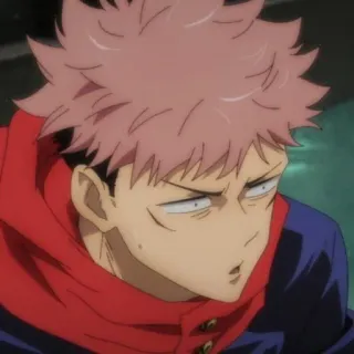 🍂 Yuji Itadori Jujutsu Kaisen Anime, Manga, Jujutsu Kaisen, Yuji Itadori, Charakter, pinke Haare, Junge, Animation whatsapp sticker