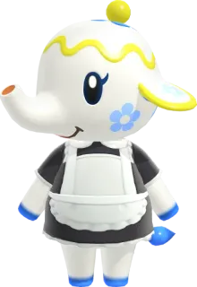 🐘 Pekoe Animal Crossing animal crossing, pekoe, bewohner, süß, maid, nintendo telegram sticker