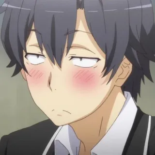 🫓 Hachiman Hikigaya My Teen Romantic Comedy SNAFU อนิเมะ, ตัวละคร, ฮาจิมัง ฮิคิกายะ, Oregairu whatsapp sticker