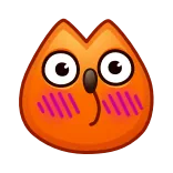 😳 gato, emoji, ruborizar, fofo, animal, adesivo whatsapp sticker