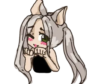 ☺️ 动漫, 猫娘, 可爱, 卡哇伊, 卡通, 漫画 telegram sticker