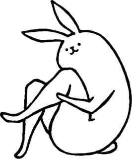 😉 coniglio, coniglietto, animale, carino, cartone animato, disegno telegram sticker