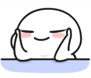 😑 cute, emoji, cartoon, adorable, happy telegram sticker