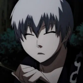 🐍 Anime, Charakter, männlich, weißes Haar telegram sticker