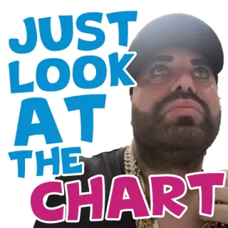 👀 JUST LOOK AT THE CHART Диаграмма, Взгляд, Мужчина, Мем, Смешно, Выражение, Глаза whatsapp sticker