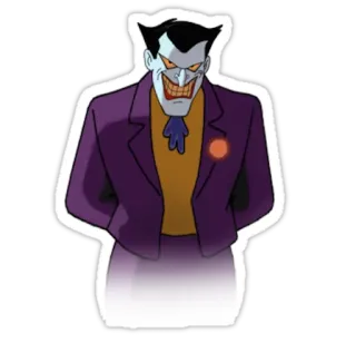 😬 Joker Coringa, Batman, vilão, DC Comics, personagem de quadrinhos telegram sticker