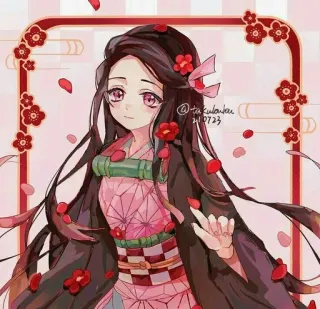 ⛓ Nezuko Kamado Demon Slayer @tukutanlau anime, Demon Slayer, Nezuko, Nezuko Kamado, fan art, imut telegram sticker