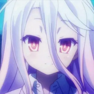 😊 Shiro No Game No Life Anime, Shiro, No Game No Life, Manga, Dễ thương, Cô gái, Otaku whatsapp sticker
