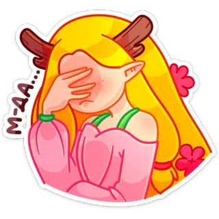 🤦‍♀️ M-AA... Dibujos animados, Elfo, Decepcionado, Mágico, Fantasía, Personaje telegram sticker