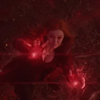 😨 Scarlet Witch Алая Ведьма, Marvel, Супергерой, Магия, Ванда Максимофф whatsapp sticker
