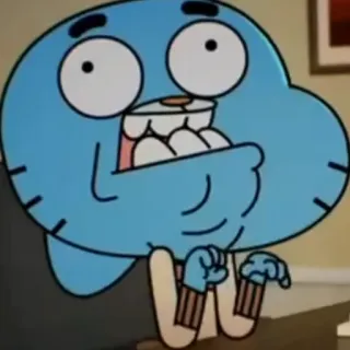 😬 Gumball Watterson The Amazing World of Gumball Cartoon, animiert, blaue Katze, Gumball, lustig, Die fantastische Welt von Gumball whatsapp sticker