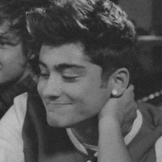 🎬 Zayn Malik Зейн Малик, певец, знаменитость, черно-белый, One Direction telegram sticker