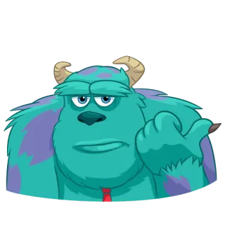 😒 Sully Monsters, Inc. Monster, Sully, Disney, Pixar, Cartoon telegram sticker