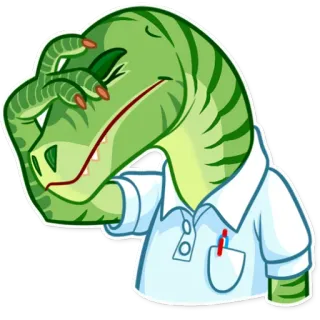 🤦‍♂️ dinosaur, t-rex, doctor, facepalm, embarrassed, tired, cartoon telegram sticker