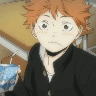 🍜 Hinata Shoyo Haikyuu!! Anime, Hinata, Shoyo, Haikyuu!!, Personagem, Mangá, Desenho animado, Estudante, Bebida telegram sticker