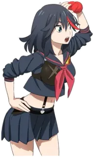 😲 Ryuko Matoi Kill la Kill Anime, Kill la Kill, Ryuko Matoi, Kreskówka telegram sticker