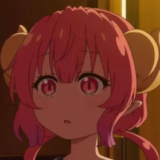 😓 Ilulu Miss Kobayashi's Dragon Maid Anime, Drache, Ilulu, Miss Kobayashi's Dragon Maid, süß, Hörner telegram sticker