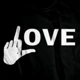 🖕 LOVE amor, gesto ofensivo, dedo do meio, gesto de mão telegram sticker
