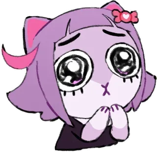 🥺 漫画, 猫, アニメ, かわいい, 懇願, 可愛い, ステッカー whatsapp sticker
