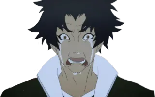 😭 crying, anime, sad, face, emotion telegram sticker