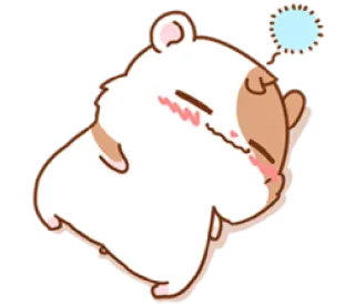 ☺️ 햄스터, 동물, 귀여운, 졸린, 만화 telegram sticker