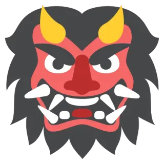 👹 demônio, oni, monstro, diabo, japonês, folclore telegram sticker