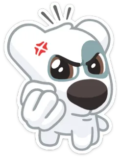 👊 Dibujos animados, Enojado, Oso, Animal whatsapp sticker