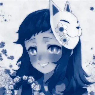 ✉️ Anime, Manga, Maska, Słodkie, Kreskówka, Rysunek telegram sticker