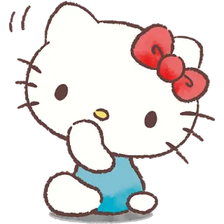 😰 Hello Kitty Hello Kitty, Kreskówka, Słodkie, Kawaii, Sanrio telegram sticker