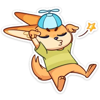 💃 лиса, мультфильм, милый, животное, смешной, персонаж telegram sticker