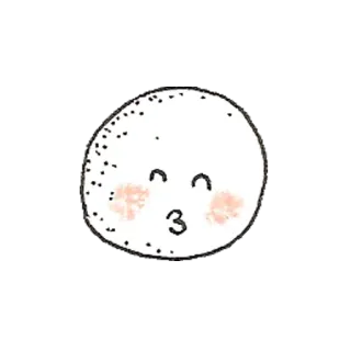 😙 милый, каваий, лицо, румянец, простой, минималистичный telegram sticker