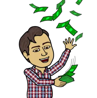 💵 dinheiro, dinheiro vivo, celebração, sucesso, desenho animado, ilustração telegram sticker