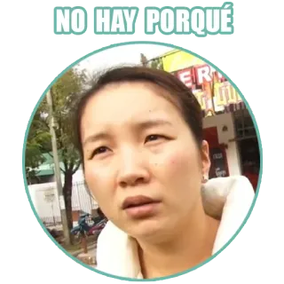 😑 NO HAY PORQUÉ telegram sticker