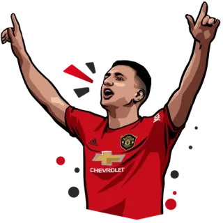 ✌️ football, Manchester United, football, célébration, joueur telegram sticker