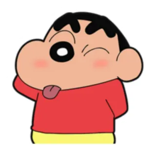 😜 Shin-chan Crayon Shin-chan アニメ, 漫画, しんちゃん, クレヨンしんちゃん, 舌, ウィンク telegram sticker