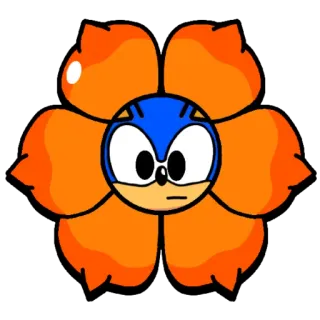 🌼 Sonic sonic, flower, cartoon, character, funny, cute, illustration telegram sticker