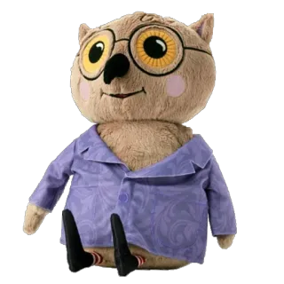 🦉 coruja, óculos, bicho de pelúcia, brinquedo, pelúcia whatsapp sticker