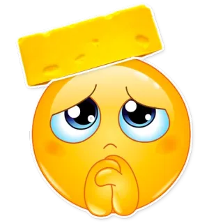 😣 Emoji, Triste, Fromage, Visage suppliant telegram sticker