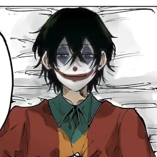 ➖ clown, makeup, joker, anime, manga telegram sticker