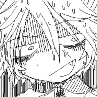 😤 anime, manga, nervous, angry, sweat, frustrated whatsapp sticker