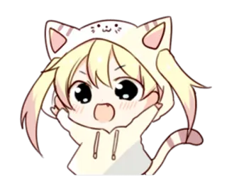 😃 アニメ, 猫, 可愛い, 漫画, かわいい, マンガ telegram sticker