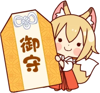 Miko-san of fox :: @line_stickers telegram stickers