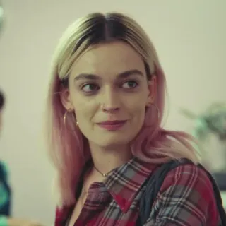🙂 Maeve Wiley Sex Education tv, 진지한, 십대, 빨간 머리, 플란넬 whatsapp sticker